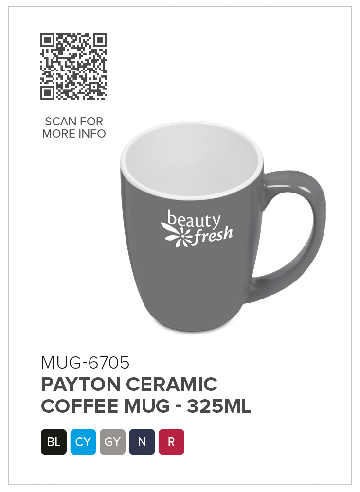 MUG-6705 - Payton Ceramic Coffee Mug - 325ml - Catalogue Image